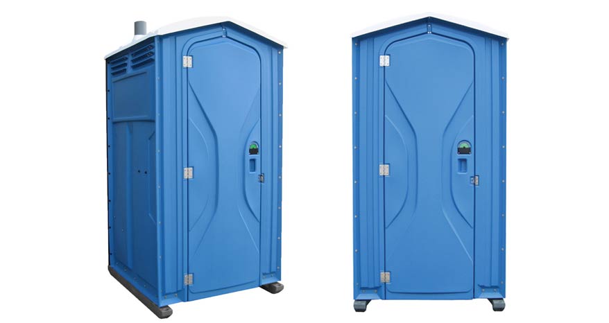 Long-term porta potty units on site in Burlington, Vermont